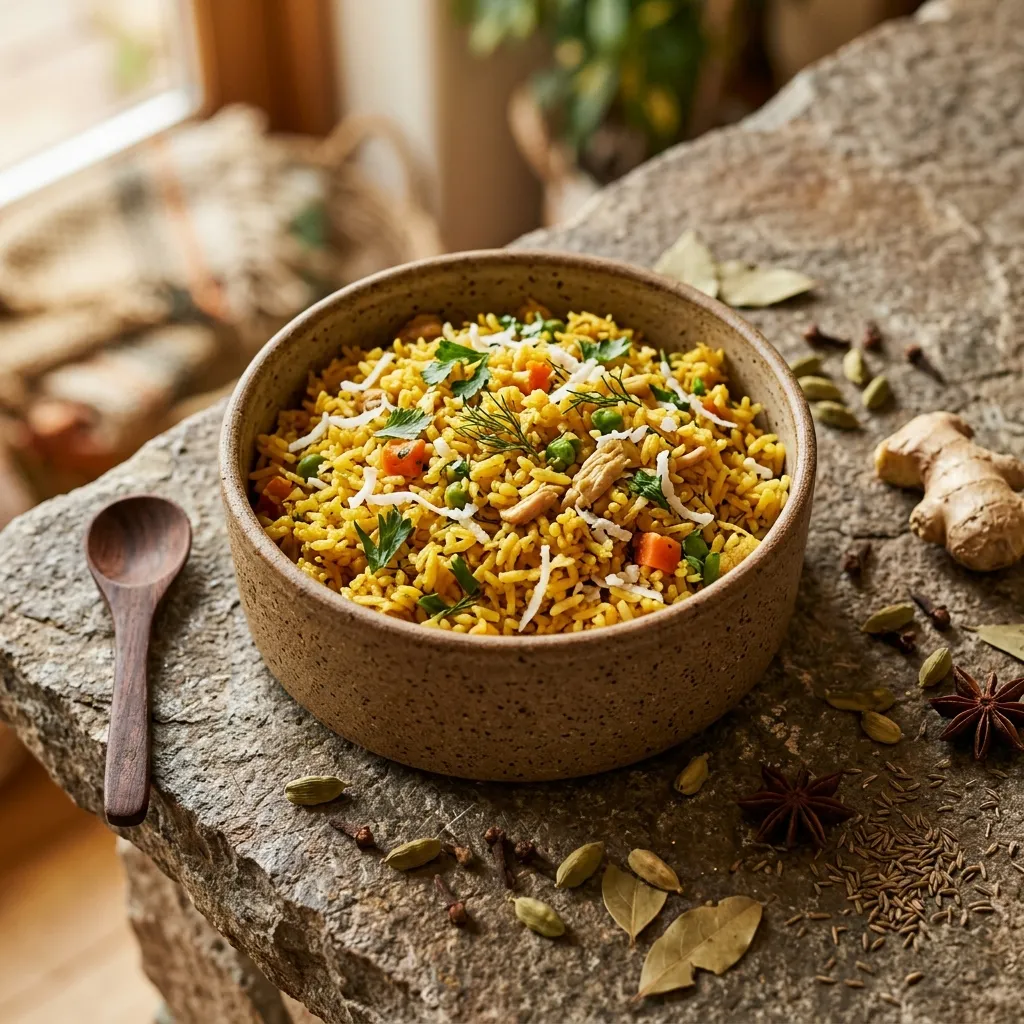Dog enjoying homemade Ayurvedic food
