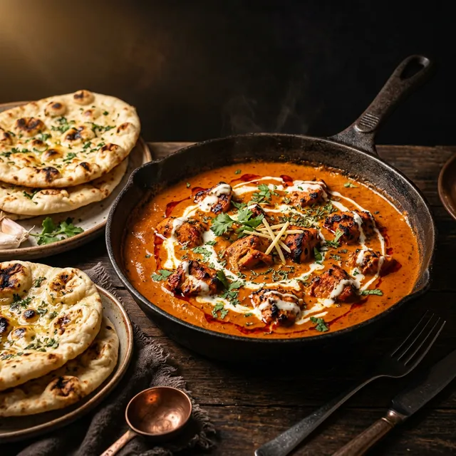 Butter chicken in a rich tomato gravy